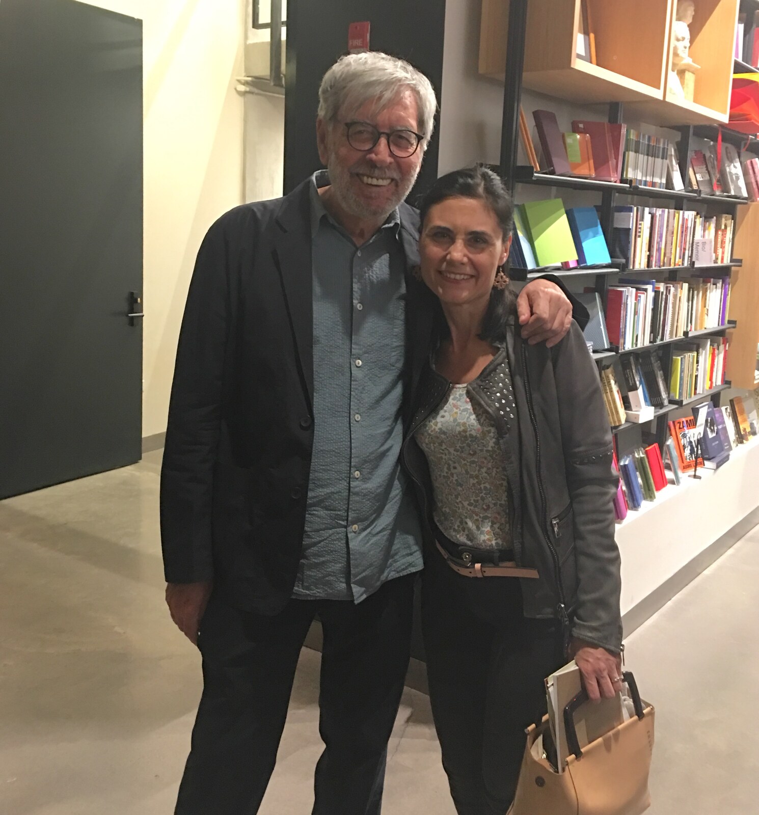 Lilia Pino Blouin with writer Domenico Starnone