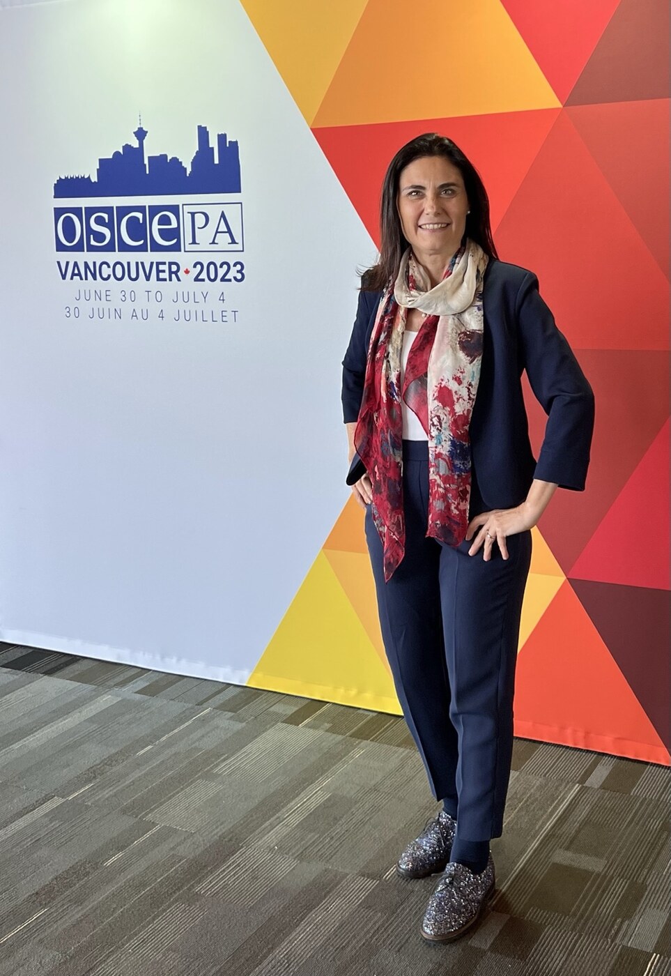Lilia Pino Blouin at the 2023 OSCE Parliamentary Assembly in Vancouver